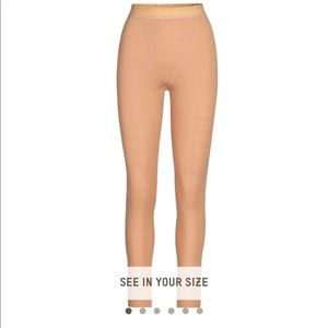 SKIMS Pointelle Logo Leggings - L - Ochre